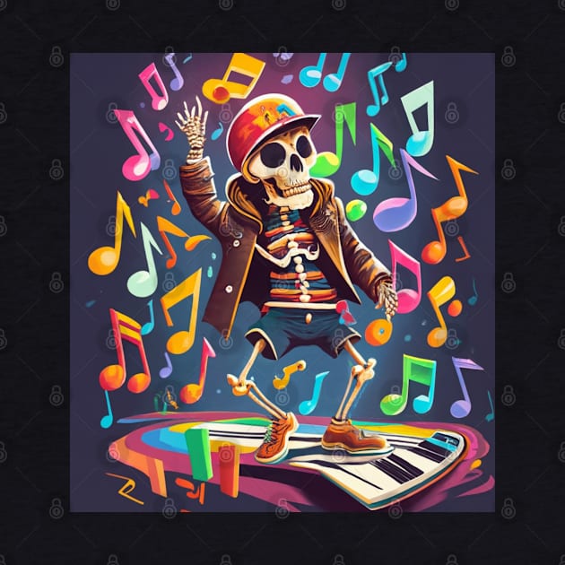 Dancing Skeleton Rainbow by BukovskyART